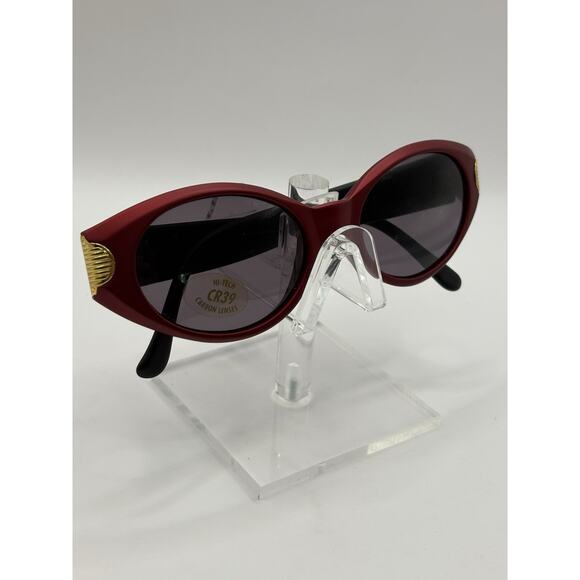 Essence 706 Raspberry Oval Sunglasses Red Black Women Made In Italy main image 9